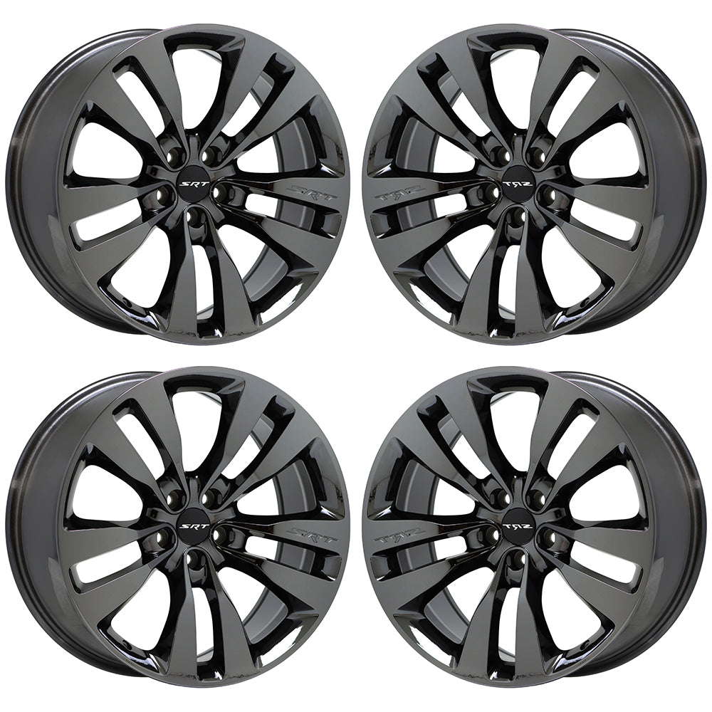 20" Dodge Charger Challenger SRT Black Chrome wheels rims Factory OEM set 2436